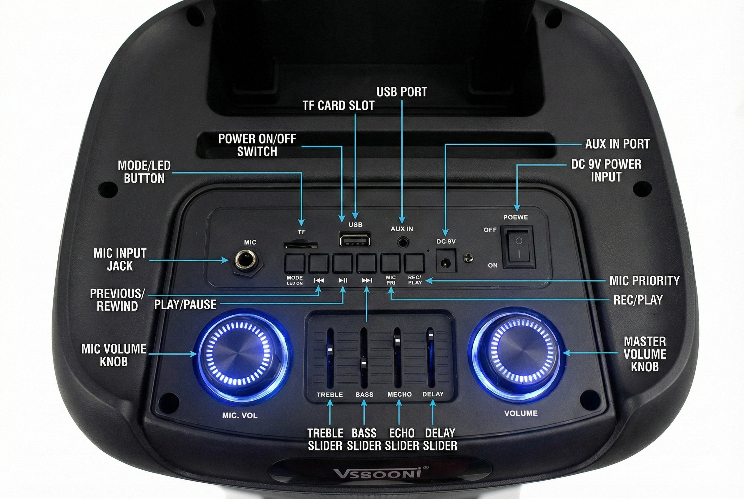 Vsooni TTD-1209 Model BT SPEAKER