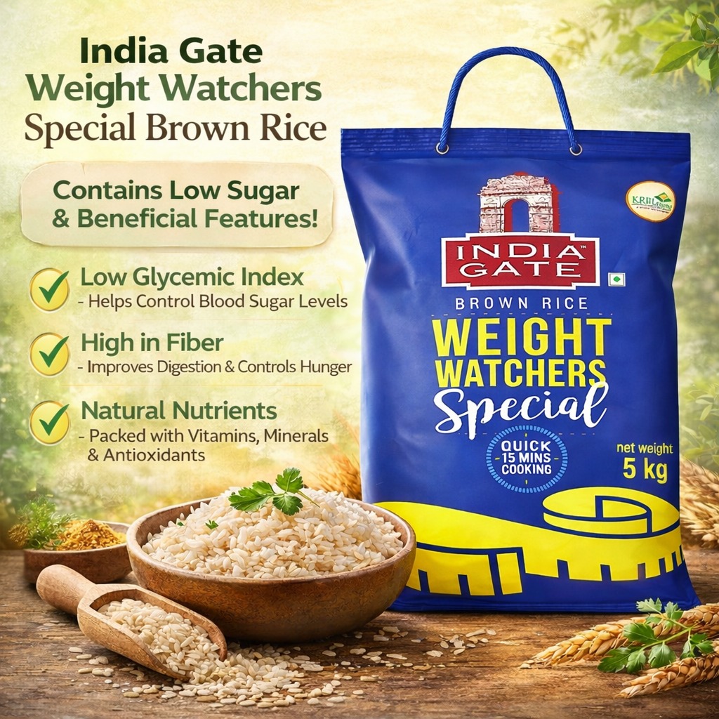 INDIA GATE BROWN RICE WEIGHT WATCHERS 2PCX5KGa
