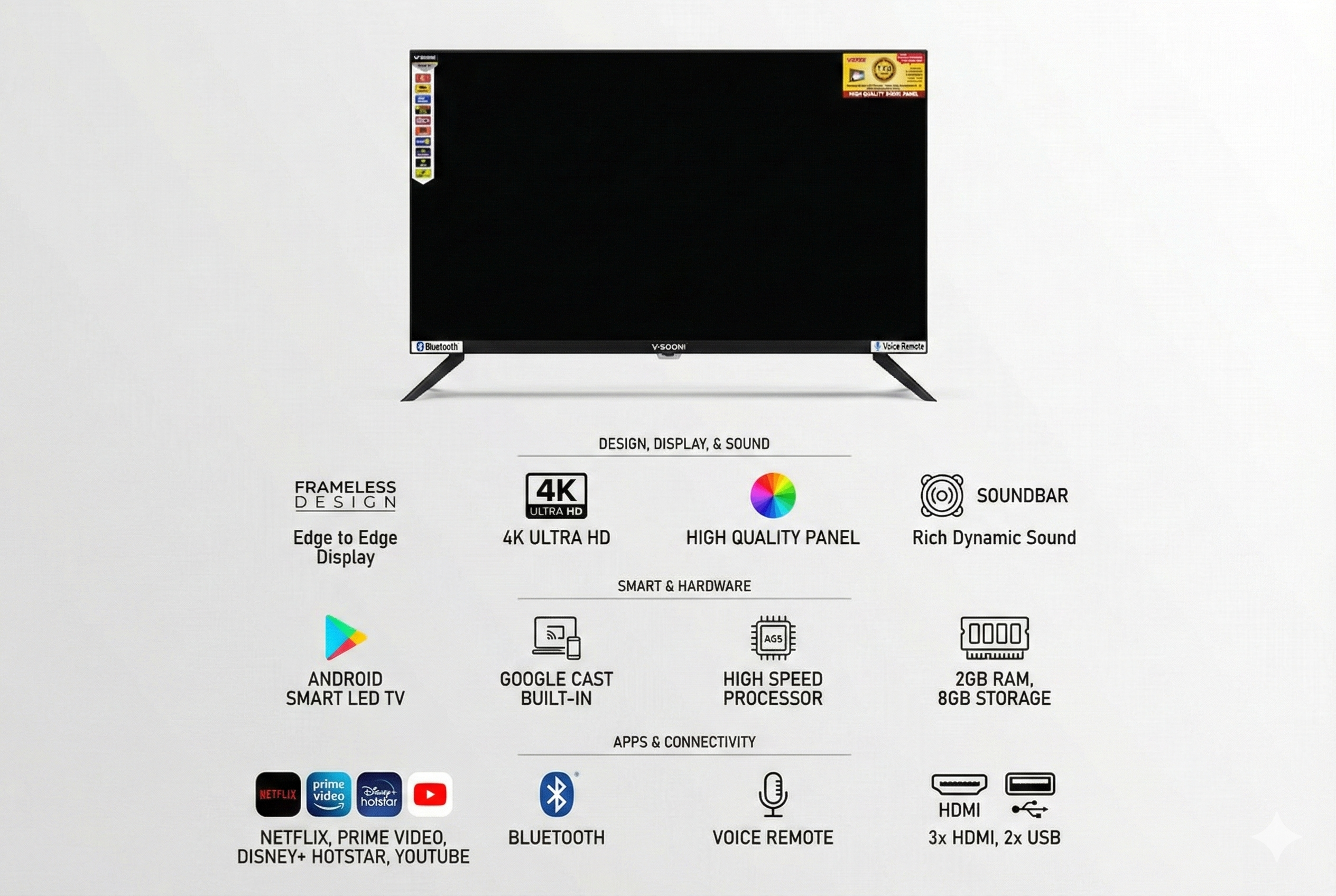 55 Inch FVMB Led TV