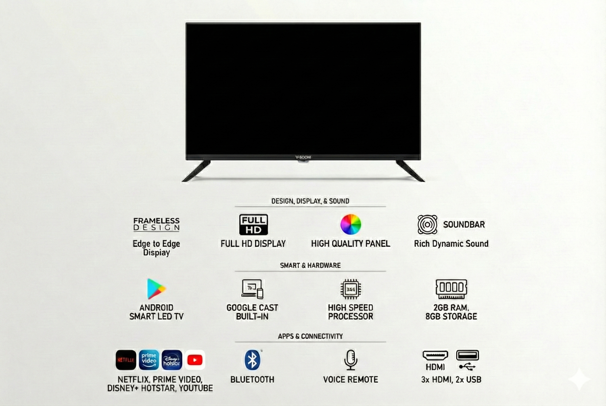 43 Inch FVMB Led TV