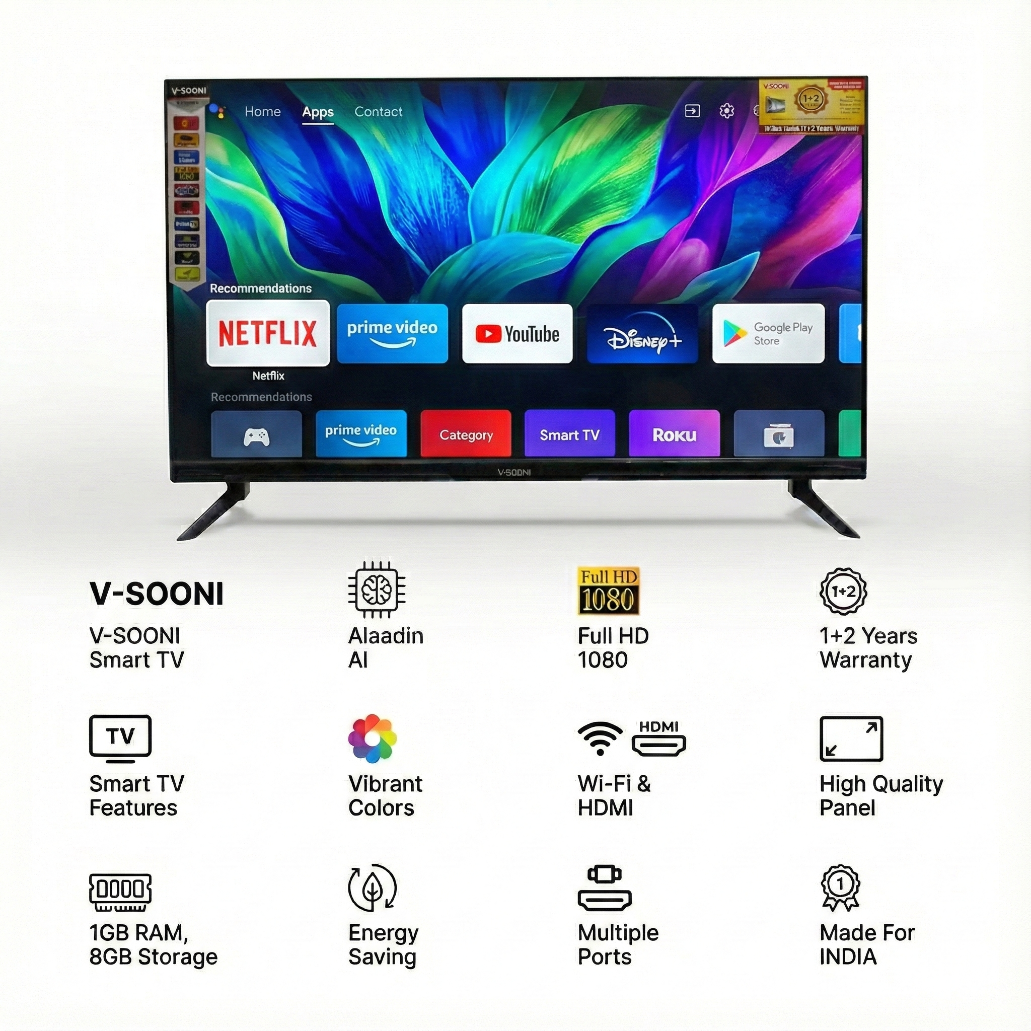 43 Inch FVMV Led TV