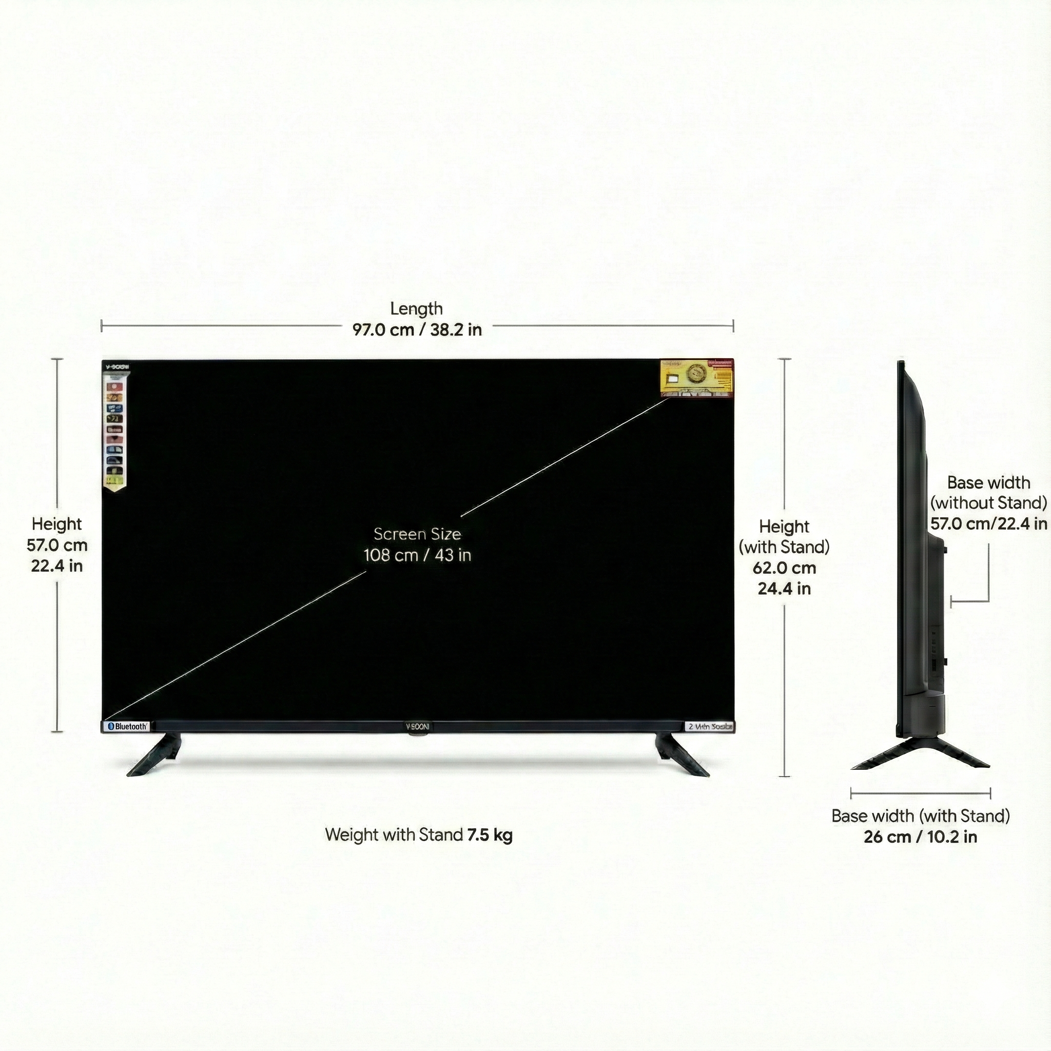 43 Inch FVMV Led TV