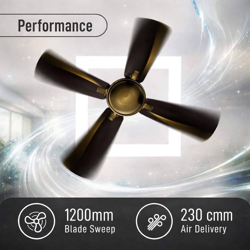 SISKA CELLING FAN SFR 500-5 STAR (POWERTEC) BROWN